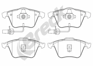 Комплект тормозных колодок, дисковый тормоз BRECK купить